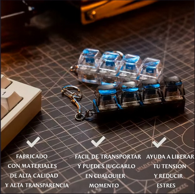 ZenSwitch™ – Llavero Fidget Antiestrés con Luces LED