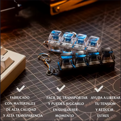 ZenSwitch™ – Llavero Fidget Antiestrés con Luces LED