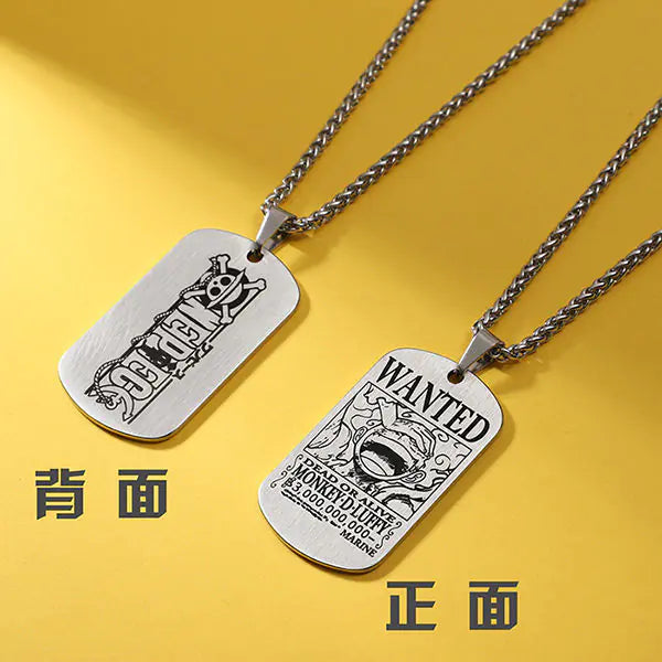 Collar con colgante inspirado en One Piece con llavero